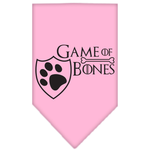 Game of Bones Screen Print Bandana Light Pink Large